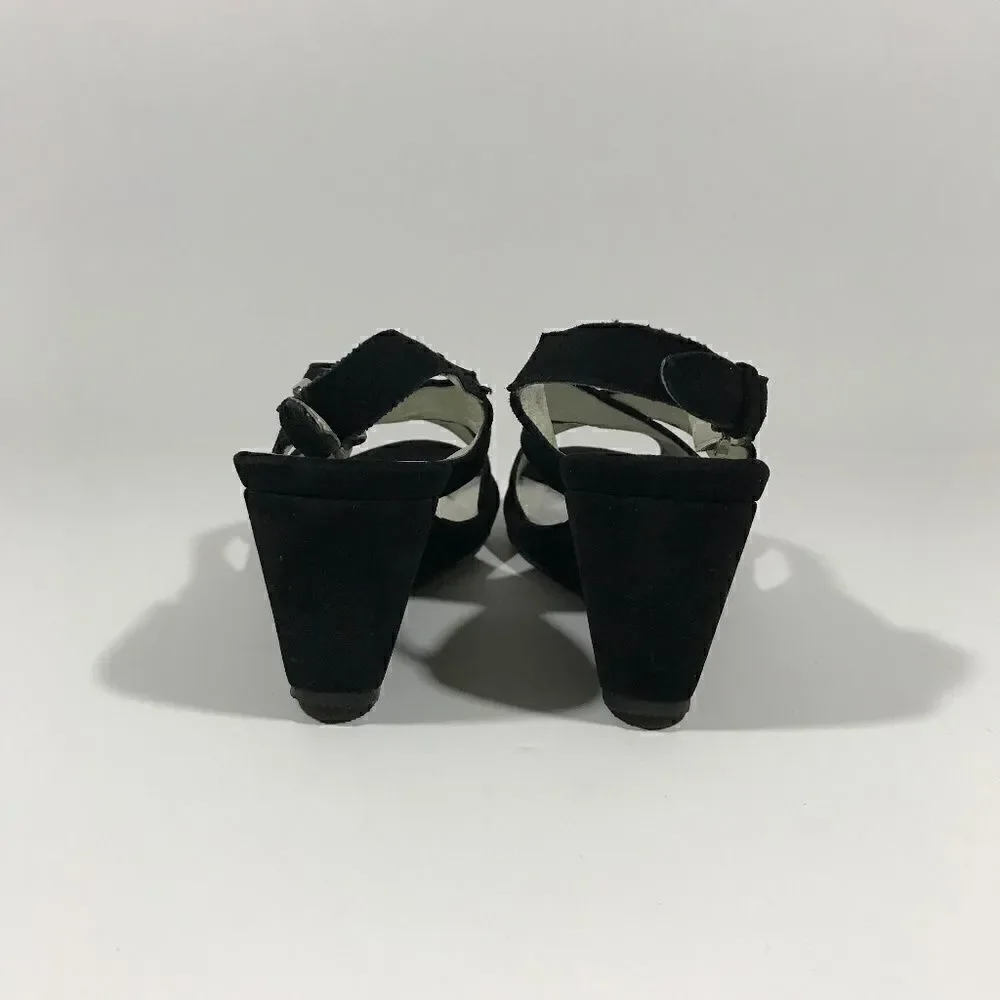 Cesare Gaspari Lightweight Suede Slingback Wedges